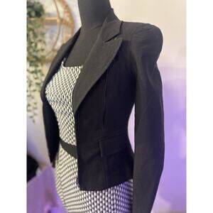 Bebe Vintage Zip Up Cropped Blazer Y2k Structured Power Boss Lady Bratz